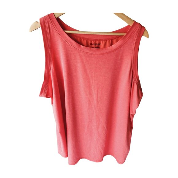 Colombia Pre-loved Plus-Size 3X Orange Crew Neck Wide Strap Tank. Stretch fabric - Picture 1 of 10